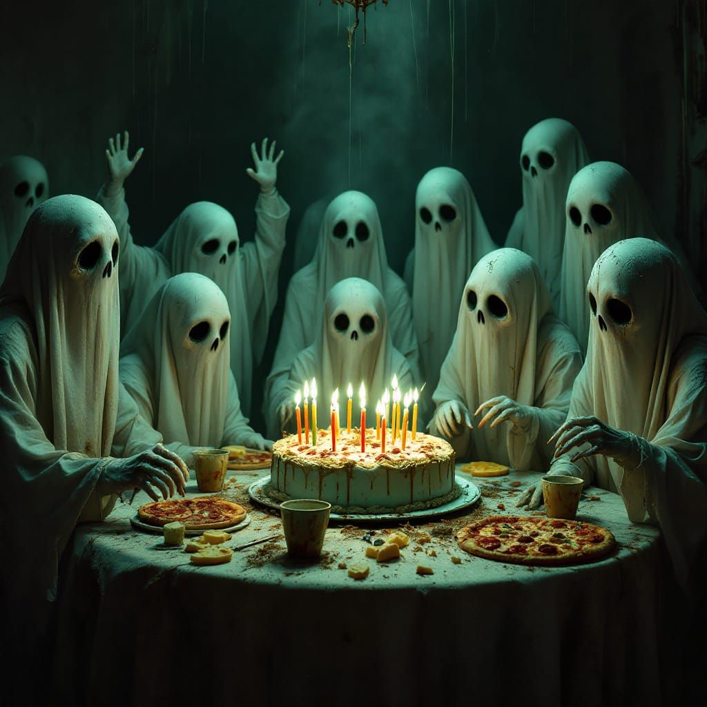 Ghosts Celebrate a Dismal Birthday Party in Dusty Ruin