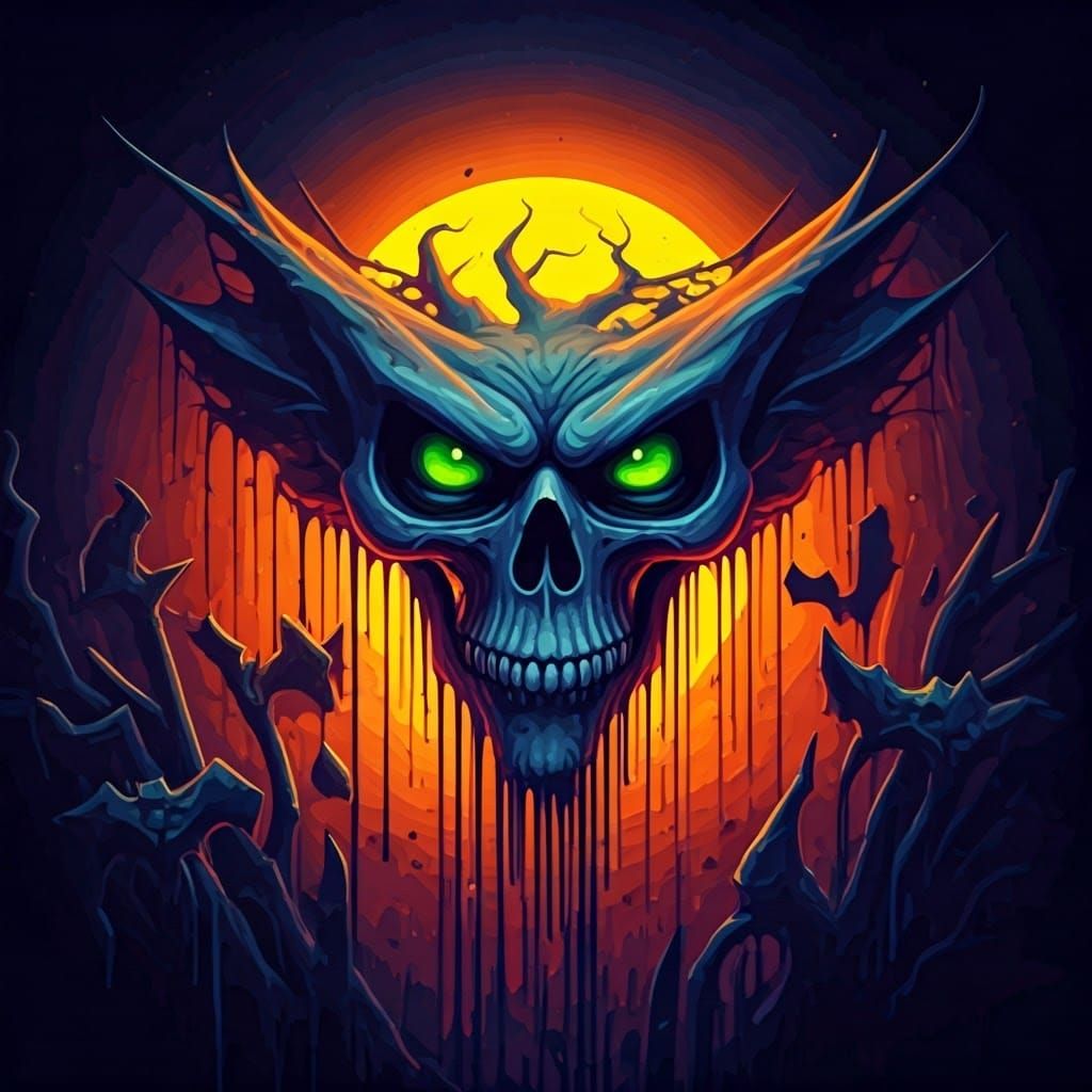 Halloween Graffiti Art in Street Art Style