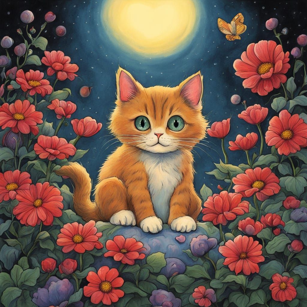 Surreal Whimsy in Watercolor Style