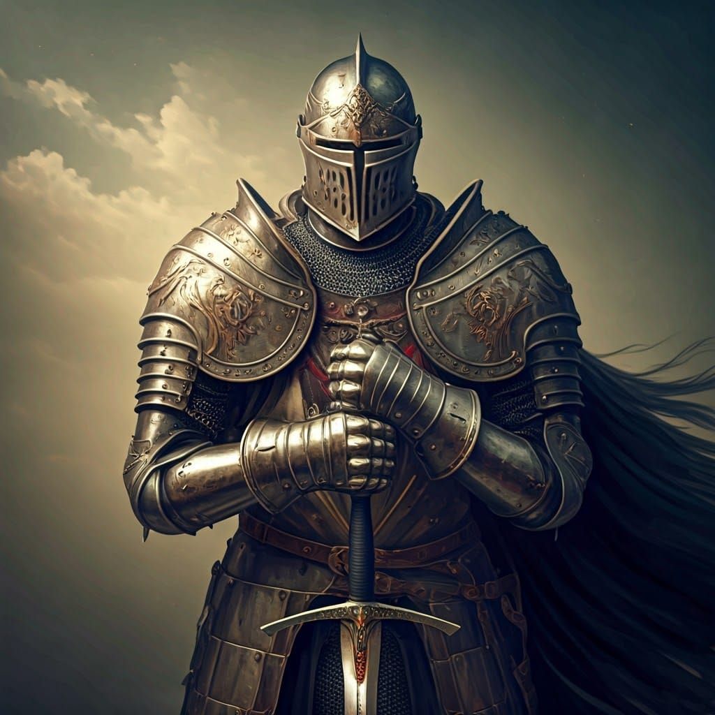 Ethereal Knight in Majestic Armor