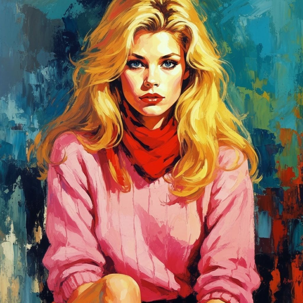 Expressionistic Portrait in Pop Art Style