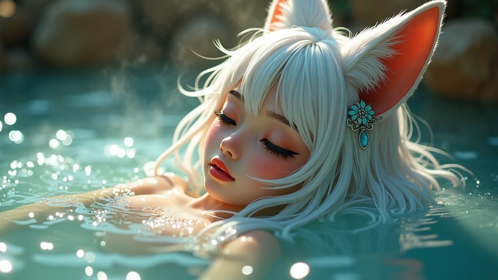 The Onsen (温泉) and the Kitsune Girl