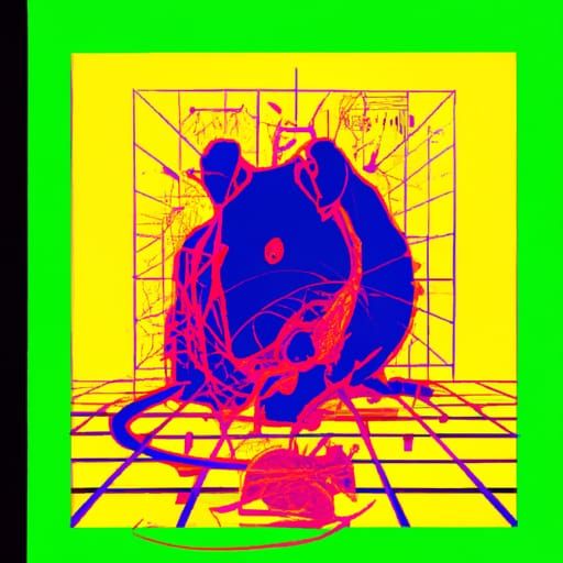 Pop Art Starved Rat: Digital Screen Print