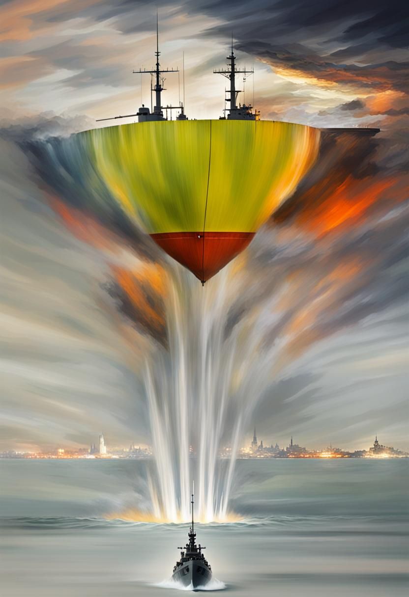 Naval Battle: Mine Strikes Submarines in Afremov Style