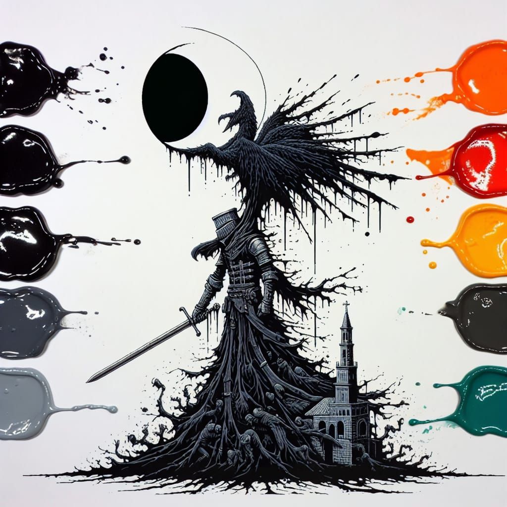 Ha I used nothing but black and Grey.
