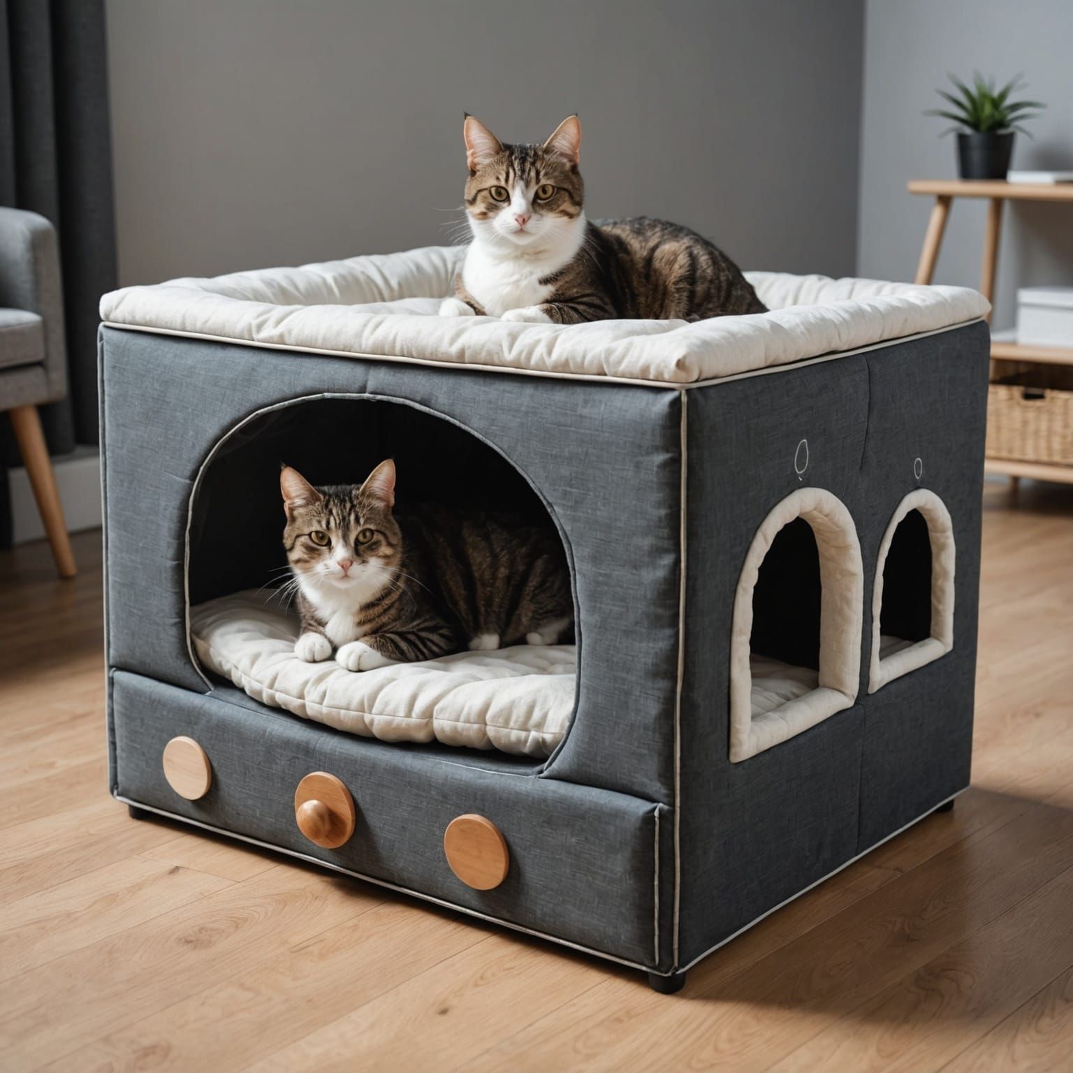 Modern Cat House for Play and Rest