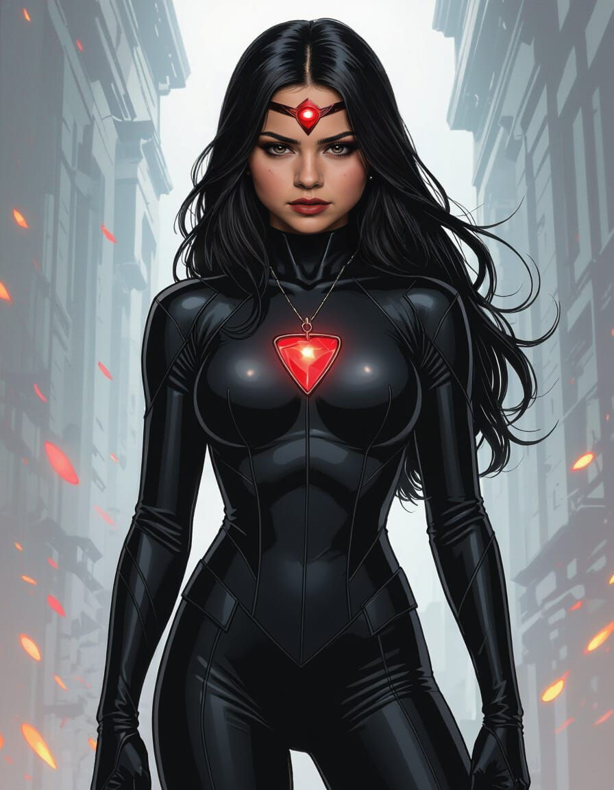 Selena Gomez as Raven With Red Soulstone Amulet