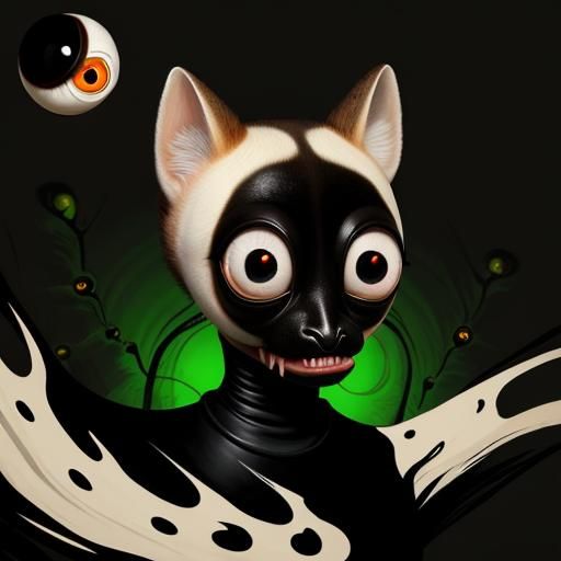 Creepy Animal with Eyes, in Lowbrow Digital Art
