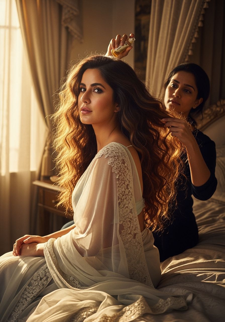Katrina Kaif and Samantha Ruth Prabhu in a Serene Bedroom