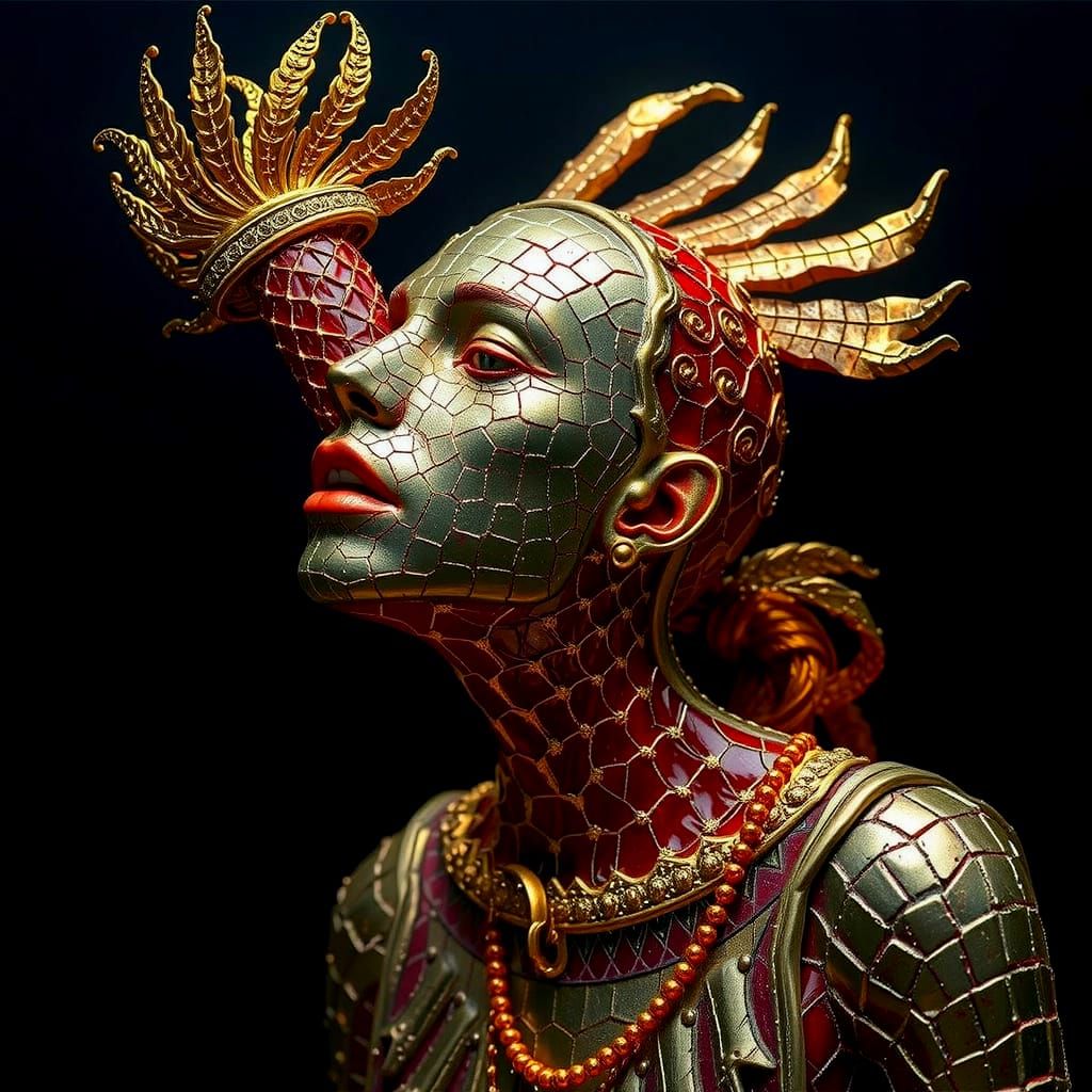 Abstract Swirling Patterns of Red Hues