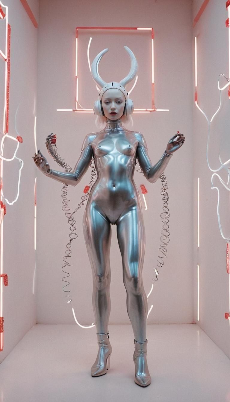 Surreal Warrior Goddess Emerges from Mystic Landscape