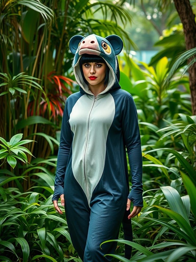 Katy Perry as Tapir in Vibrant Jungle Art