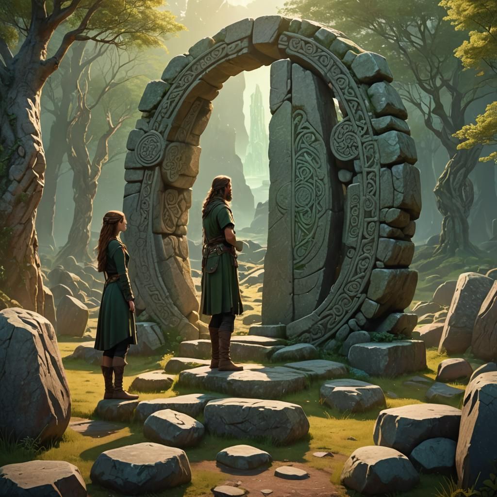 Celtic Encounter: Man and Woman in Anime Art