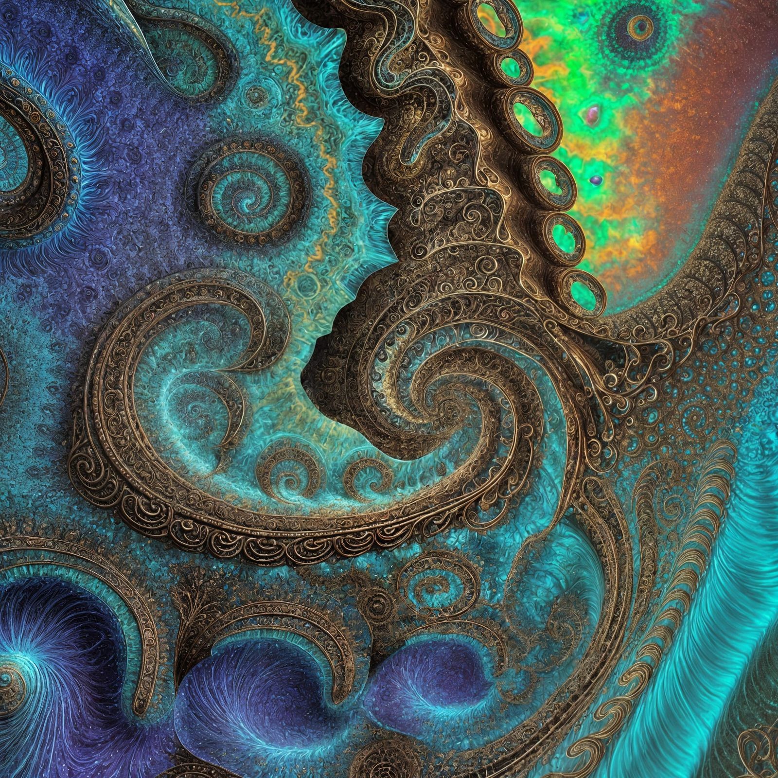 Opalescent 3D Fractals with High Contrast Colors
