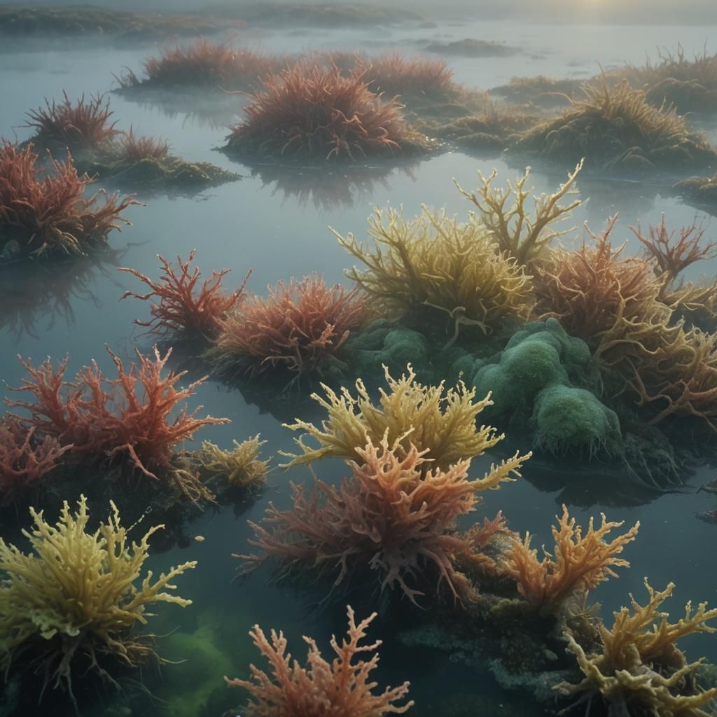 Glowing Algae with Fire-Retardant Ability in Tundra