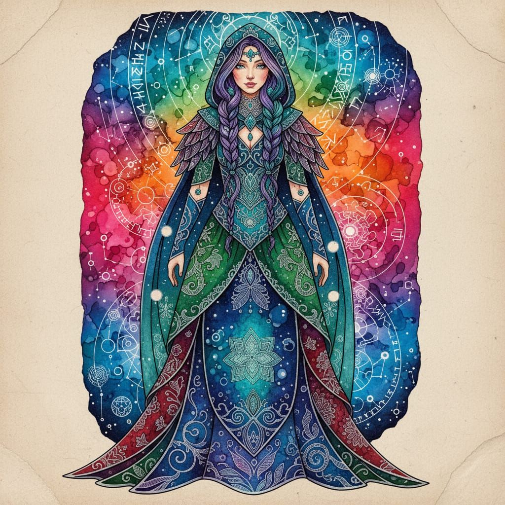 A 2D paperdoll figure, female, basic atire, Intricately deta...