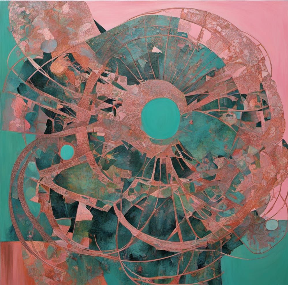 Surreal Abstract Painting of Delta Nevada Meteor