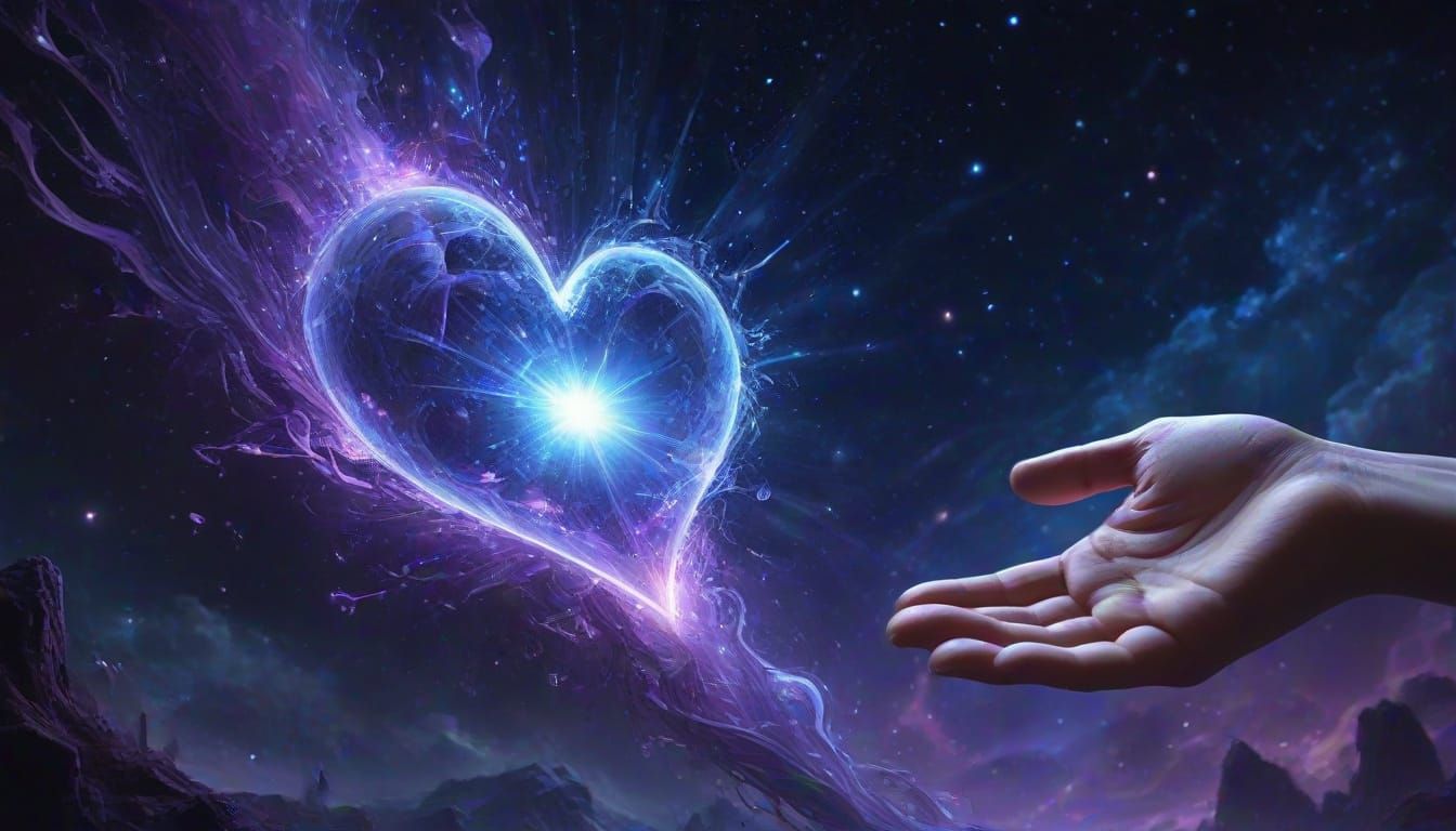 Soul Drawn to Cosmic Abyss in Ethereal Light