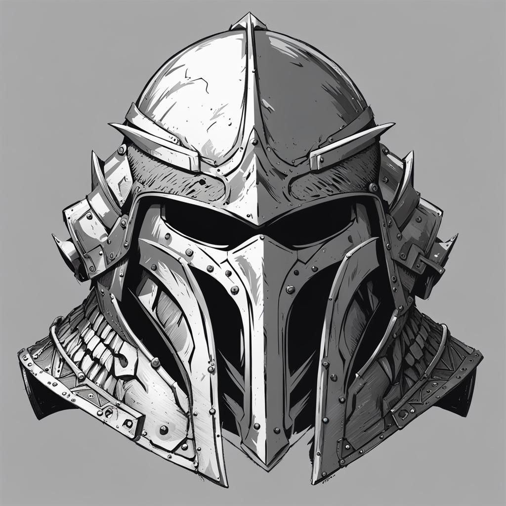 Goblin Slayer Warrior with Evil Fantasy Helmet