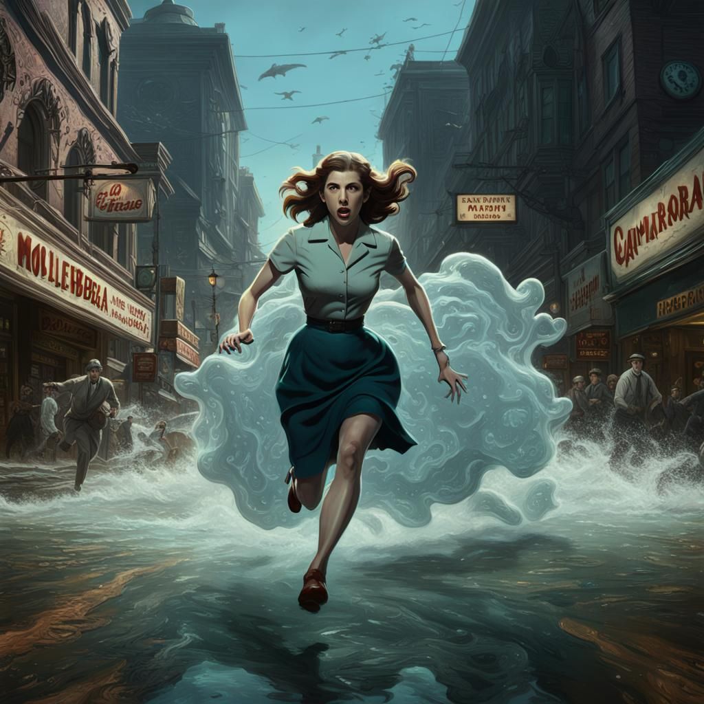 Anna Kendrick and Giant Amoeba in 1950s Horror