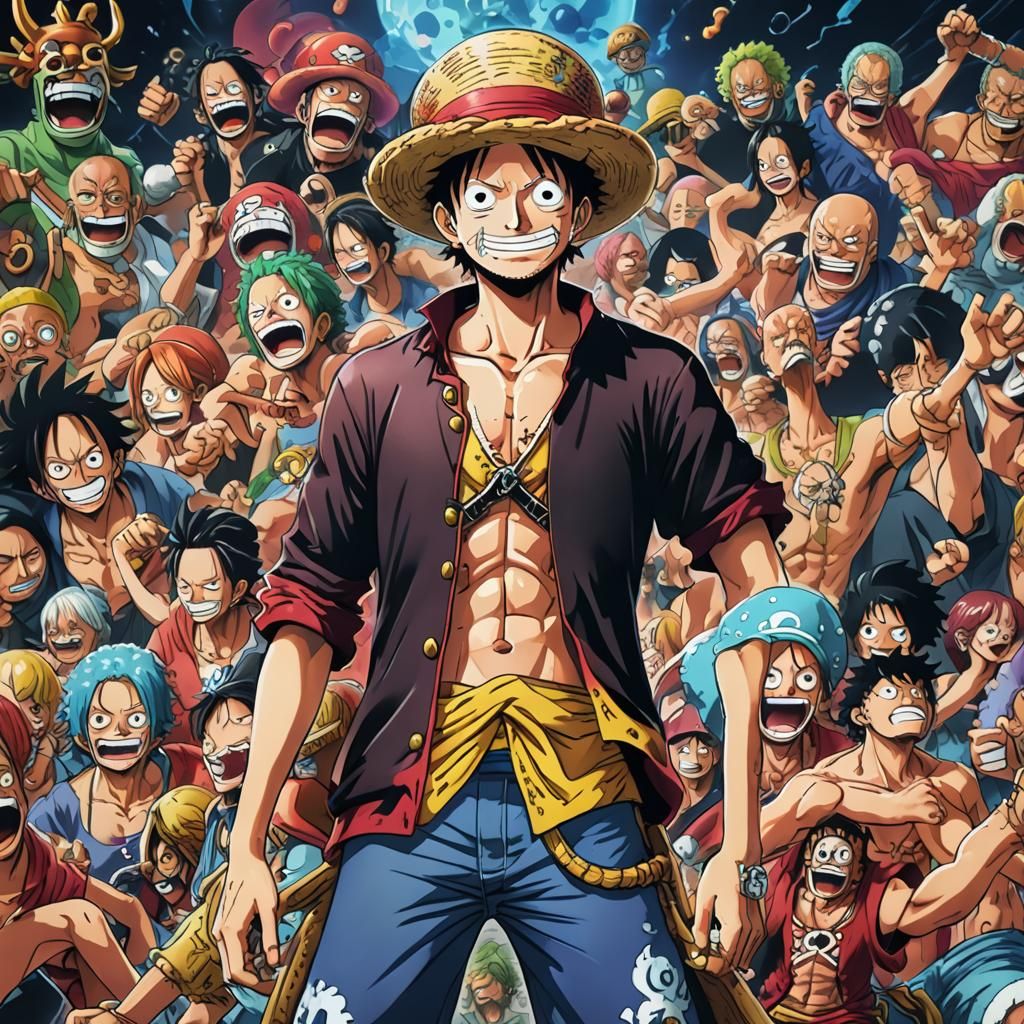 One Piece Anime Style Cel-Shaded Manga Illustration