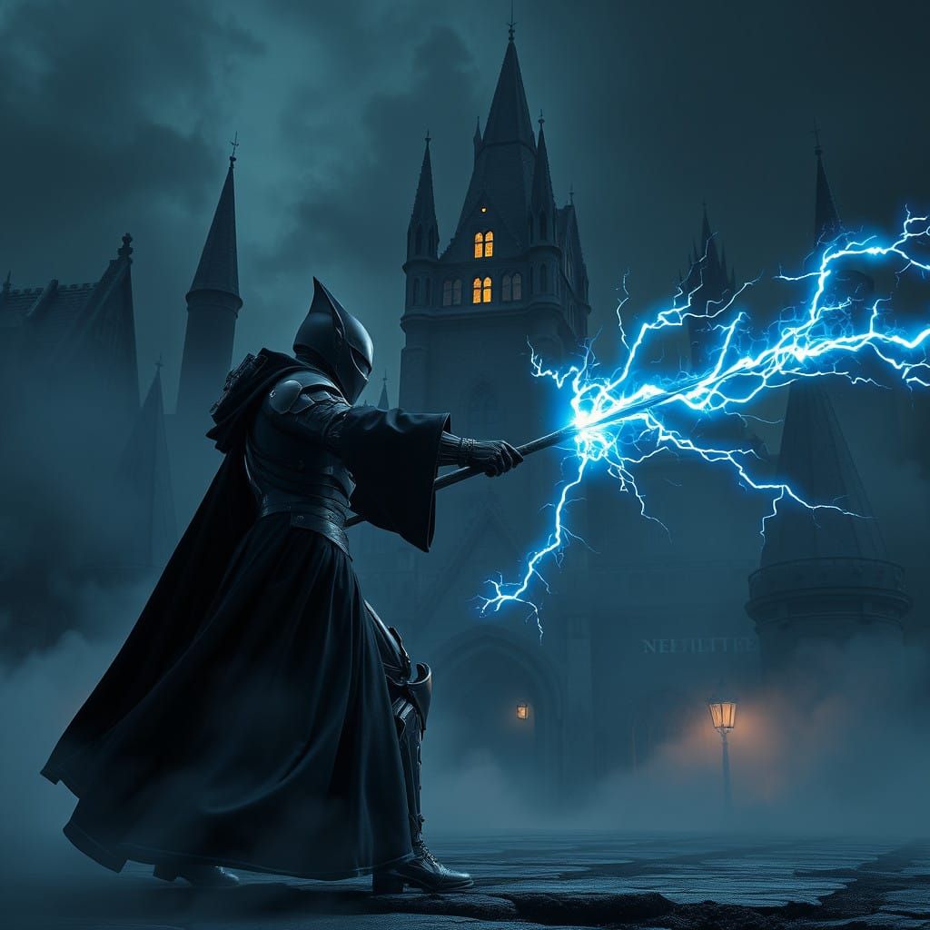 Cyberpunk Mecha Harry Potter Battles Voldemort in Epic Duel