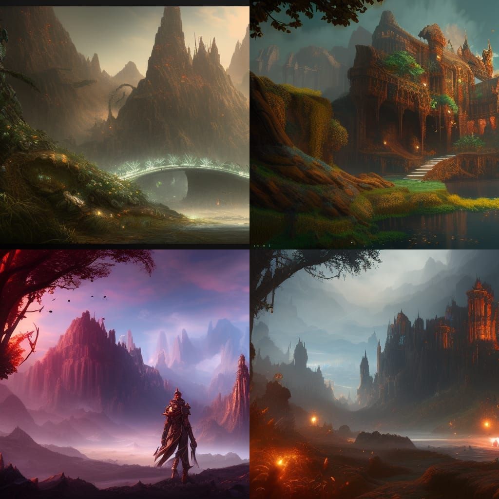 Fantastical Video Game Concept Art in Deep Color