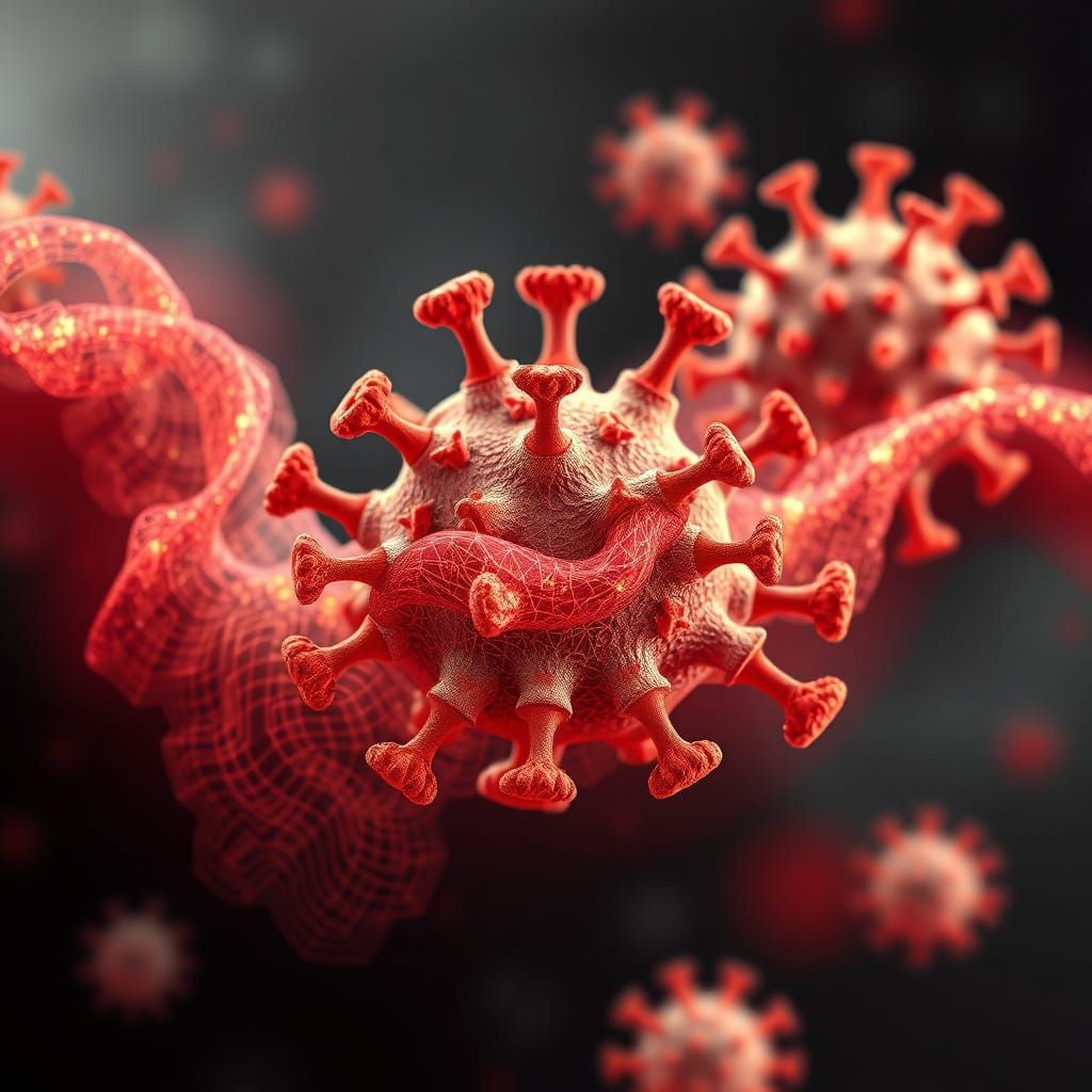 Fractal Vortex of Viral Chaos