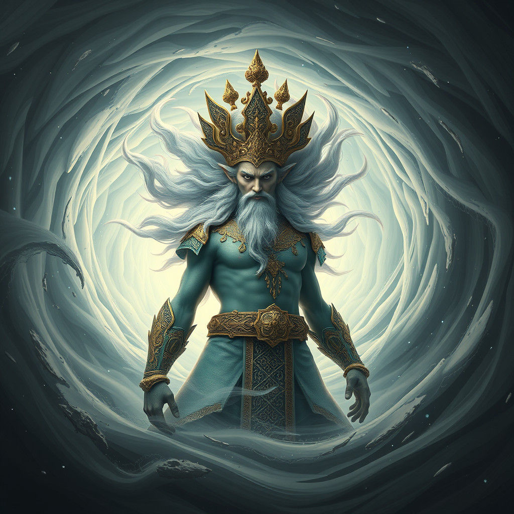 Iranian Wind God Vayu as Digital Art