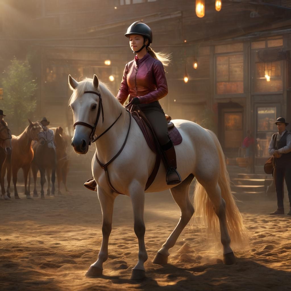 Girl with Down Syndrome Receives Horse Riding Therapy