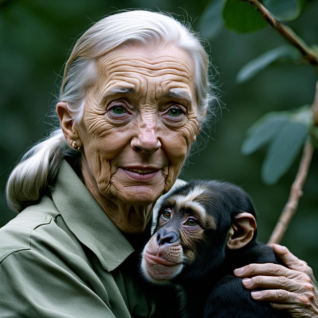 Jane Goodall Portrait: A Conservation Icon