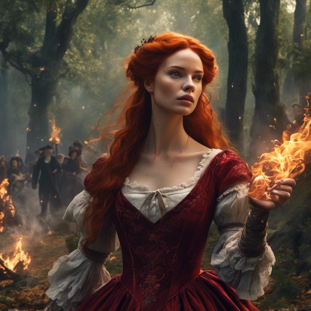 Madelaine Petsch Look-Alike in 16th Century Dress