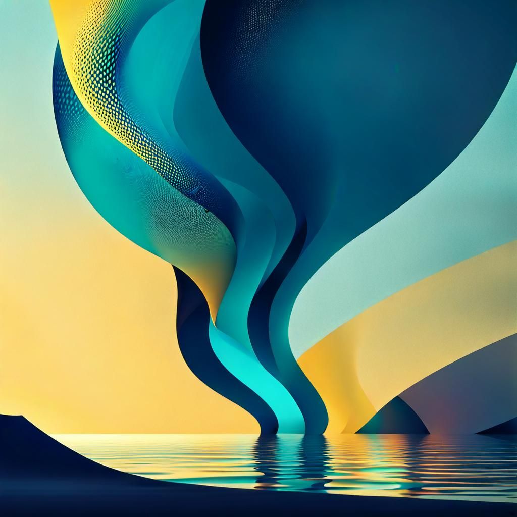 Geometric Bauhaus Wave in Pop Art Style