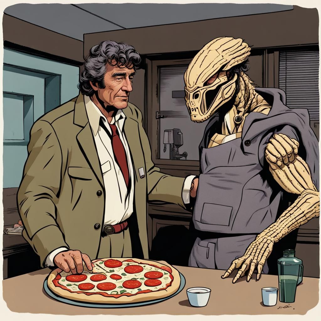 Columbo Delivers Pizza to the Predator