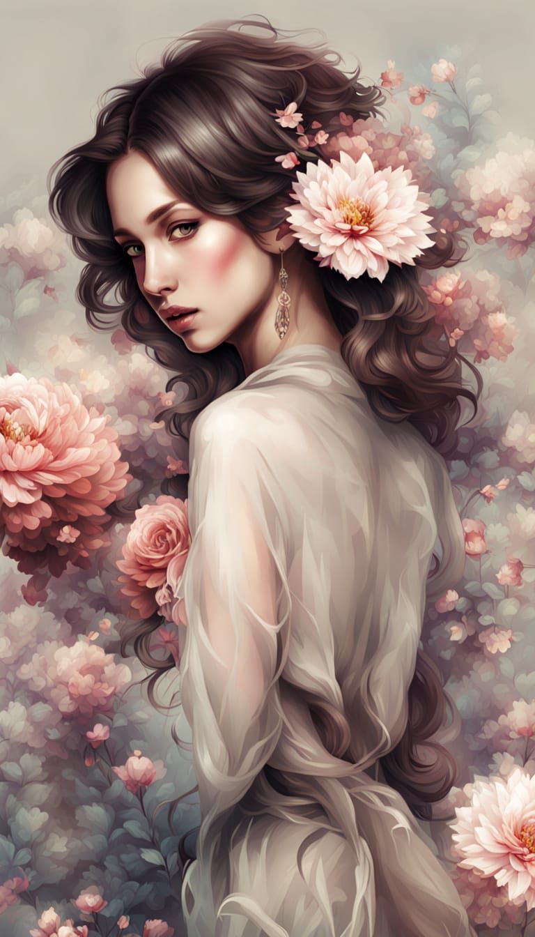 AI Apprentice Creating Expressive Floral Beauty