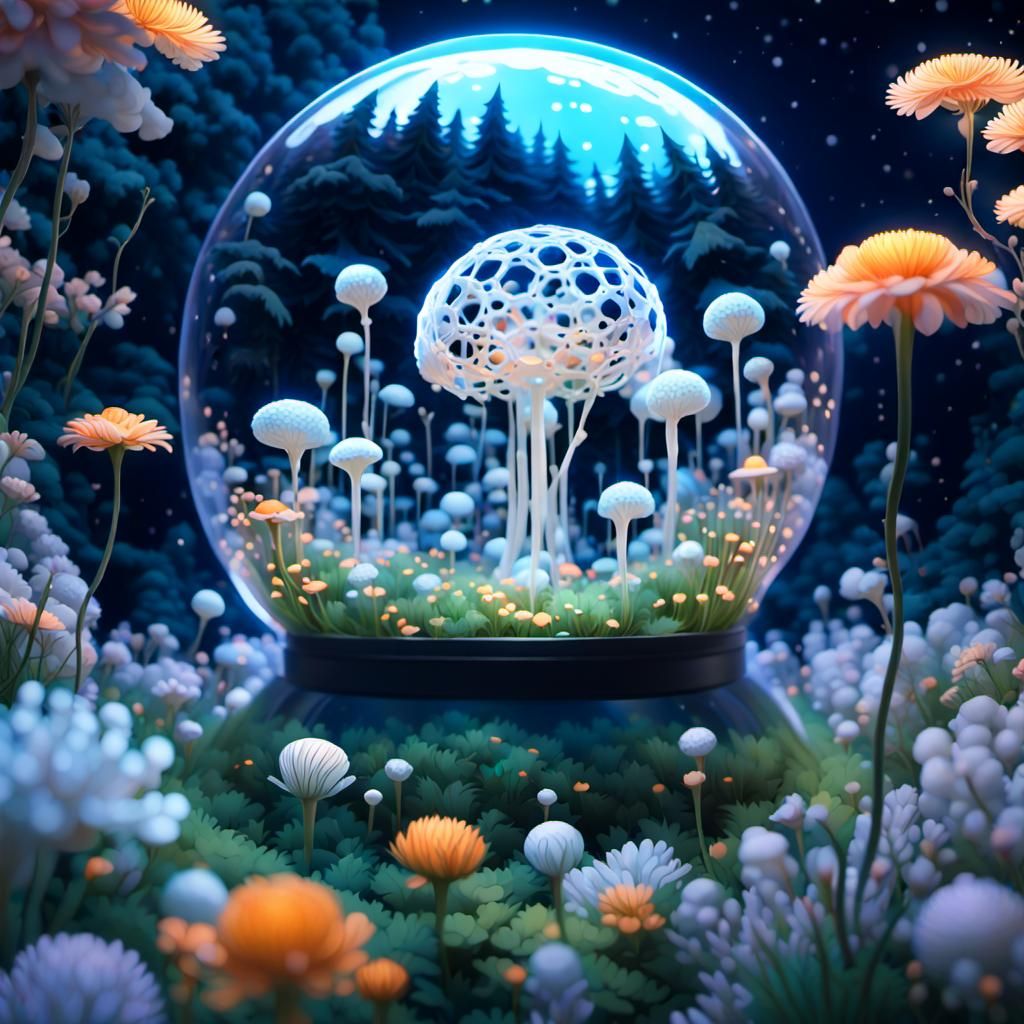 Stargazing Platform Trapped in Mycelium Network