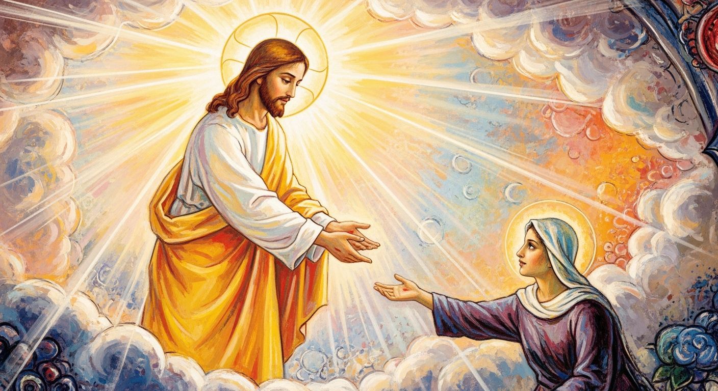 Jesus Reaching Out, Renaissance Style Divine Image