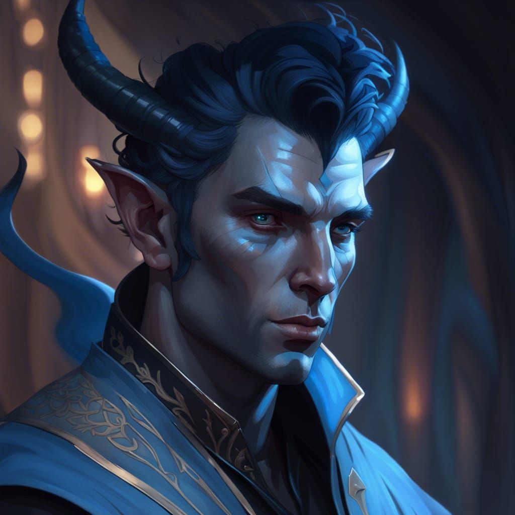 Tiefling Priest Portrait in Detailed Digital Art