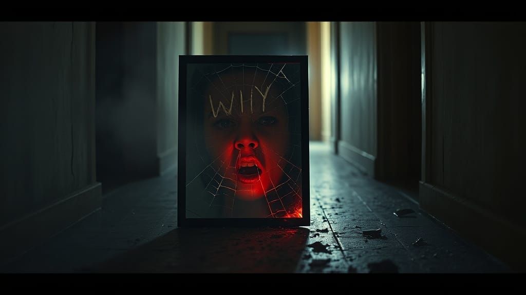 Dark Psychology Mirror Reflecting Fearful Face