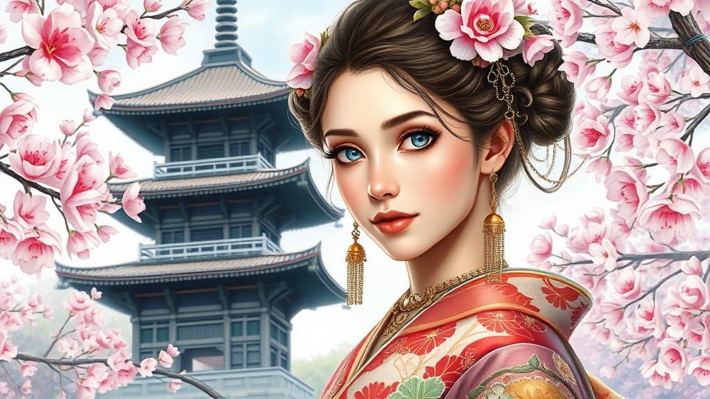 Ethereal Beauty in Whimsical Watercolor