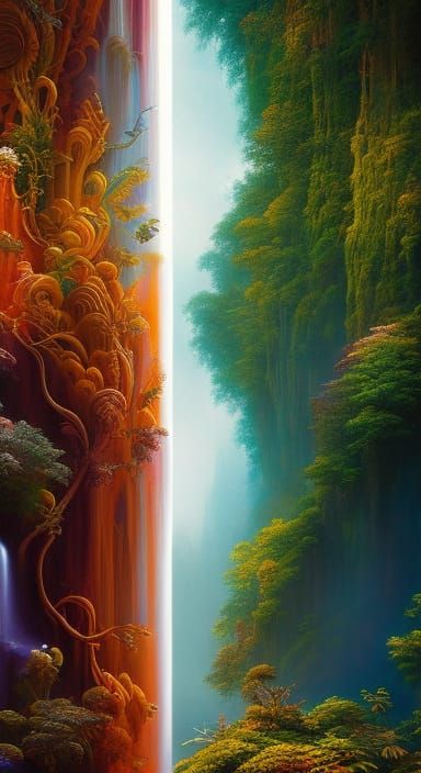 Brain Network in Warped Perspective: A Digital Art Piece