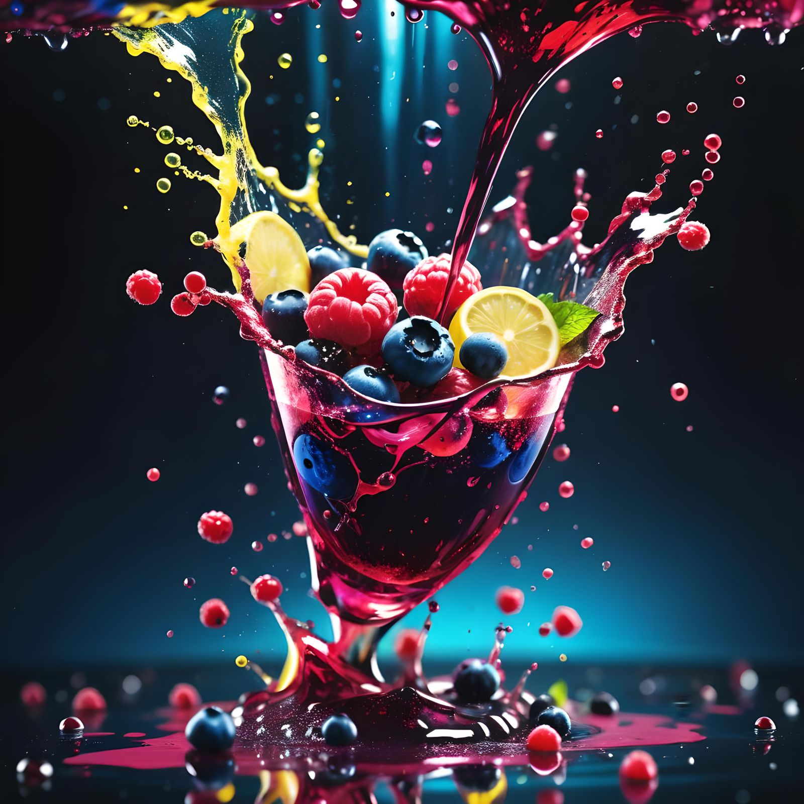 Oops Splash Of Red, Blue & Lemon Juice.