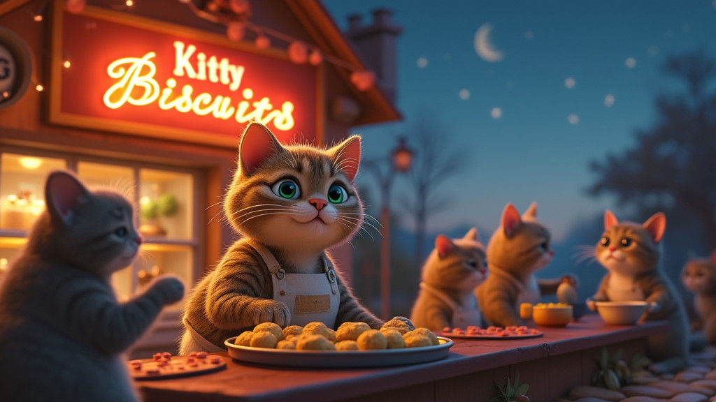 Tabby Cat Bakery: Pixar-Style Kitty Biscuit Shop