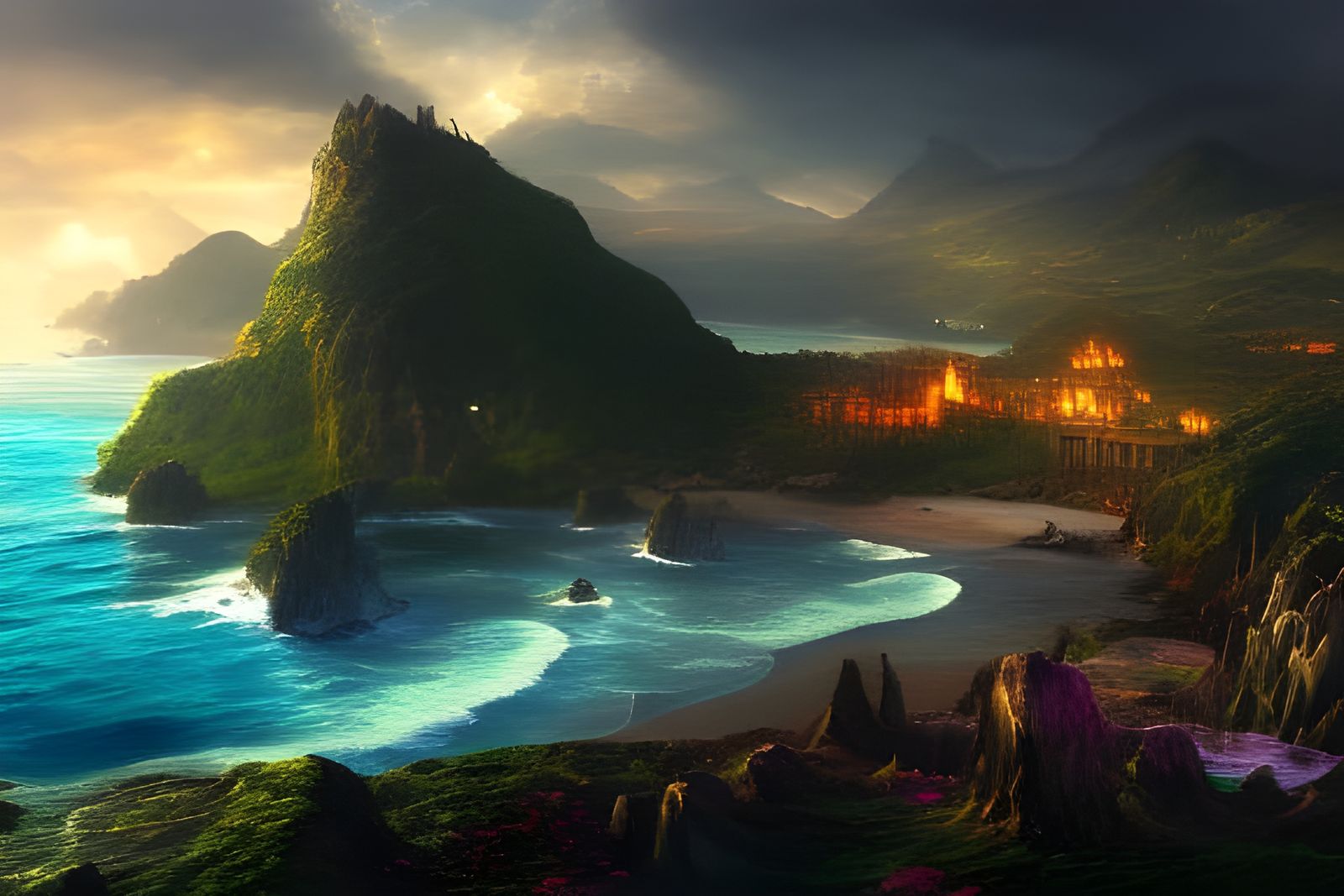 Magical Island: Epic Fantasy Concept Art