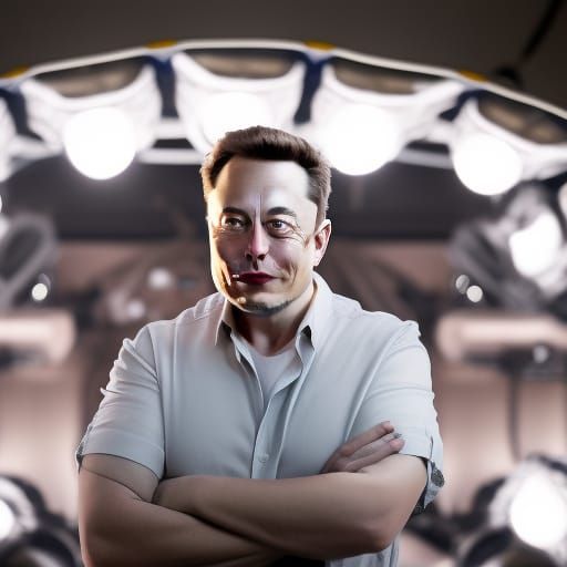 Elon Musk Portrait in Professional Photography Style