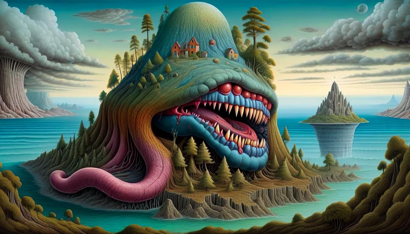 Monster Island: A Surreal Geological Landscape