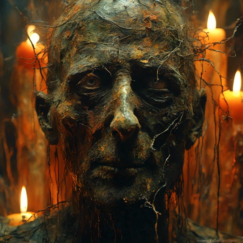 Haunting Oil Paint Character in Halloween Digital Art