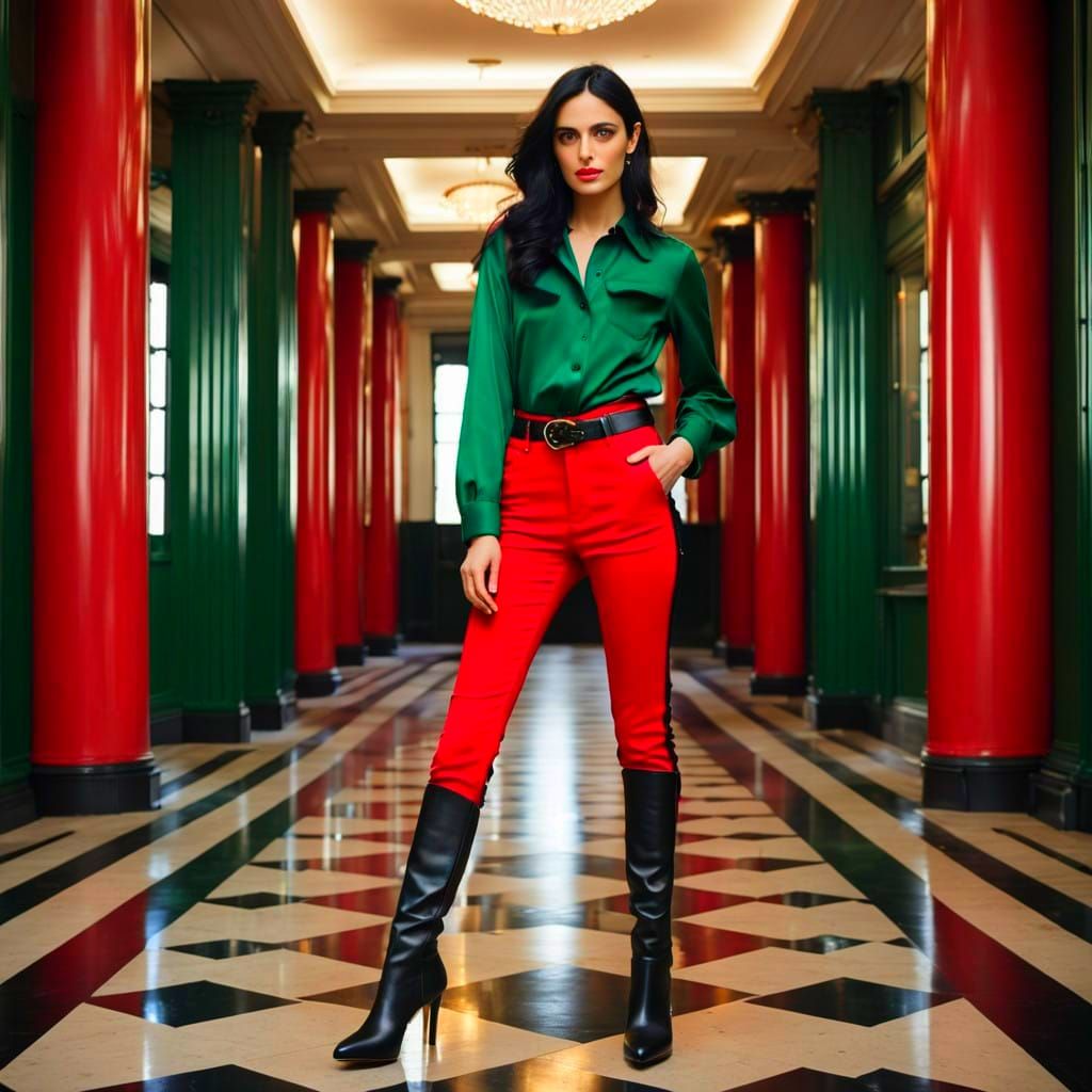 Noemie Merlant in Art Deco Elegance