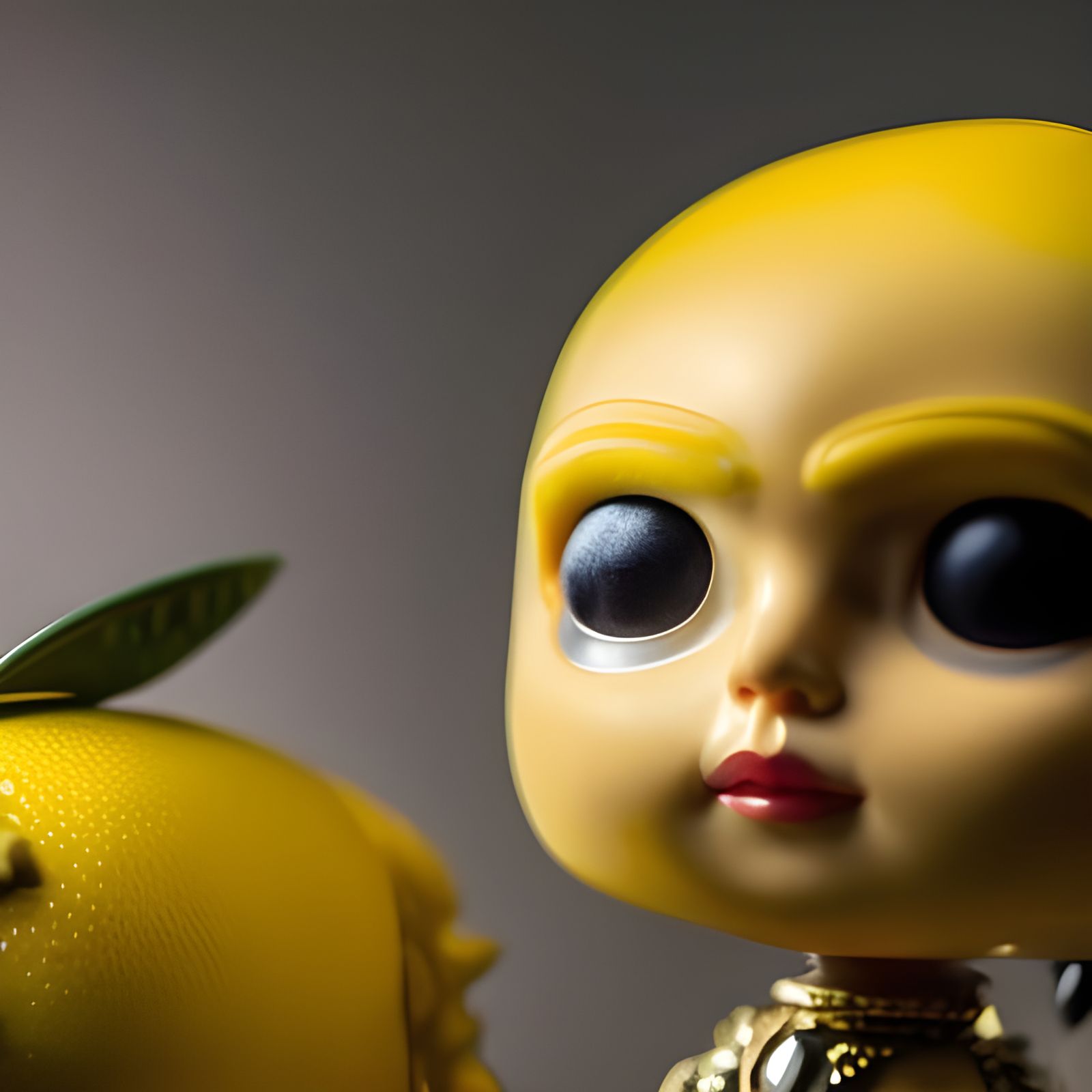 Hyperdetailed Rococo Lemon Head Funko Pop Figure