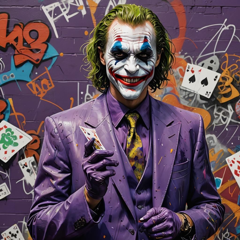 The Joker: Hyperrealistic Splash Art Portrait